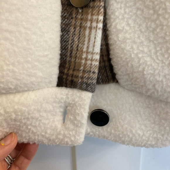 Miss Sparkling Plush Plaid Fleece Teddy Jacket - Picture 7 of 9